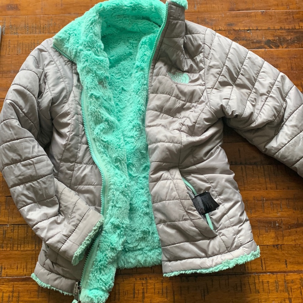 Kids North Face winter coat reversible